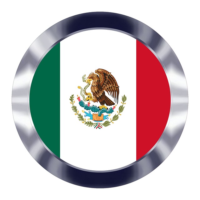 Mexican flag wrapped in silver
